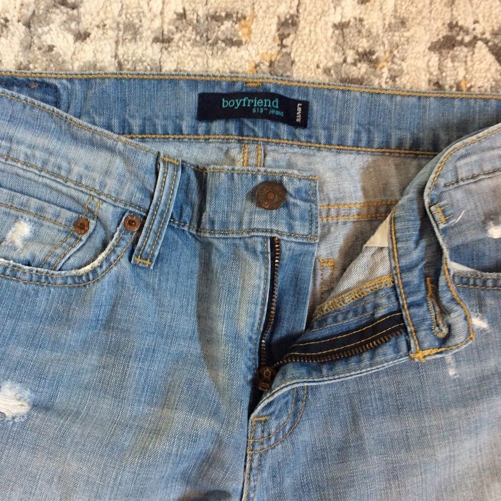 LEVI’S Y2K CUFFED BOYFRIEND JEANS! SIZE 7 - Picture 5 of 10